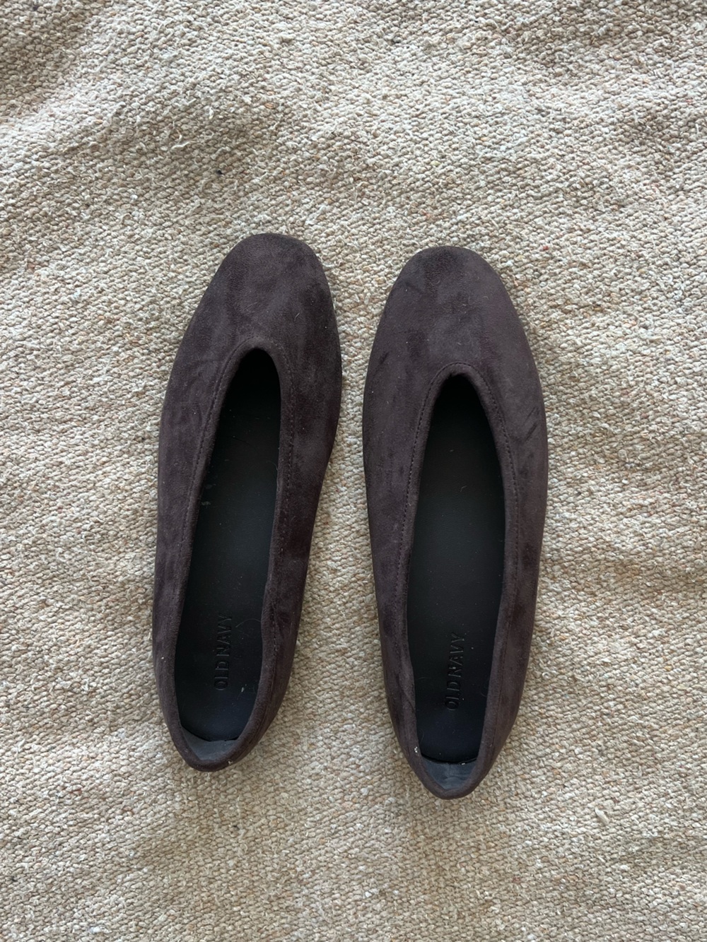Old Navy Dark Brown Suede Ballet Flats